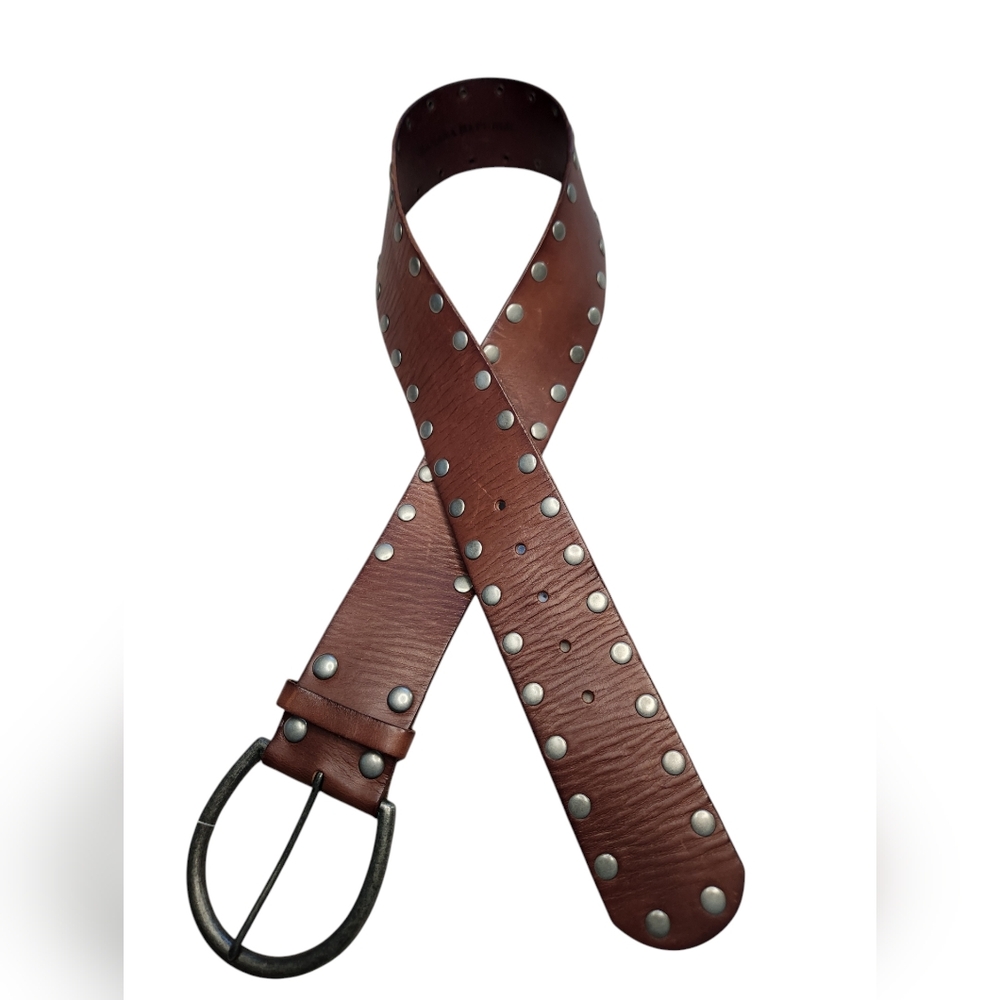 Womens Banana Republic Brown Leather Studded Belt